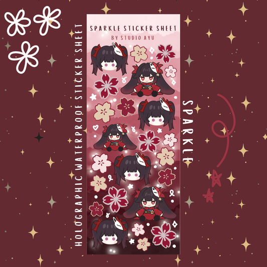 Sparkle Holographic Sticker Sheet