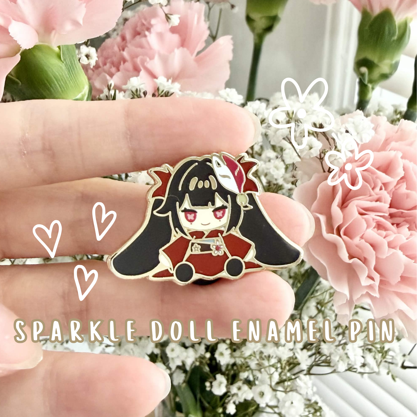 Sparkle Doll Enamel Pin