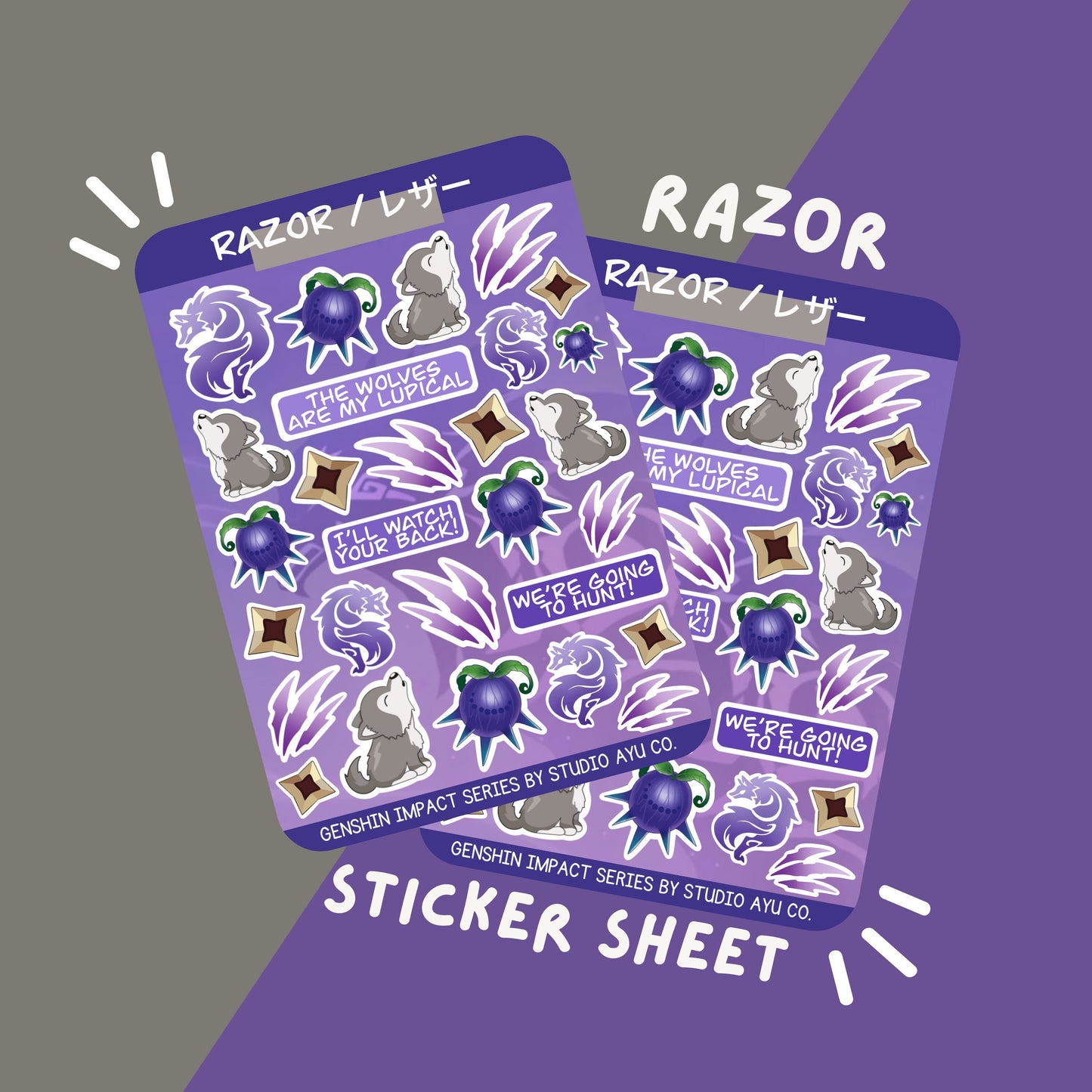 Razor Waterproof Matte Sticker Sheet