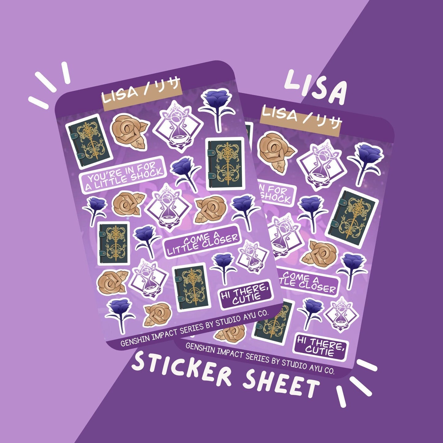 Lisa Waterproof Matte Sticker Sheet