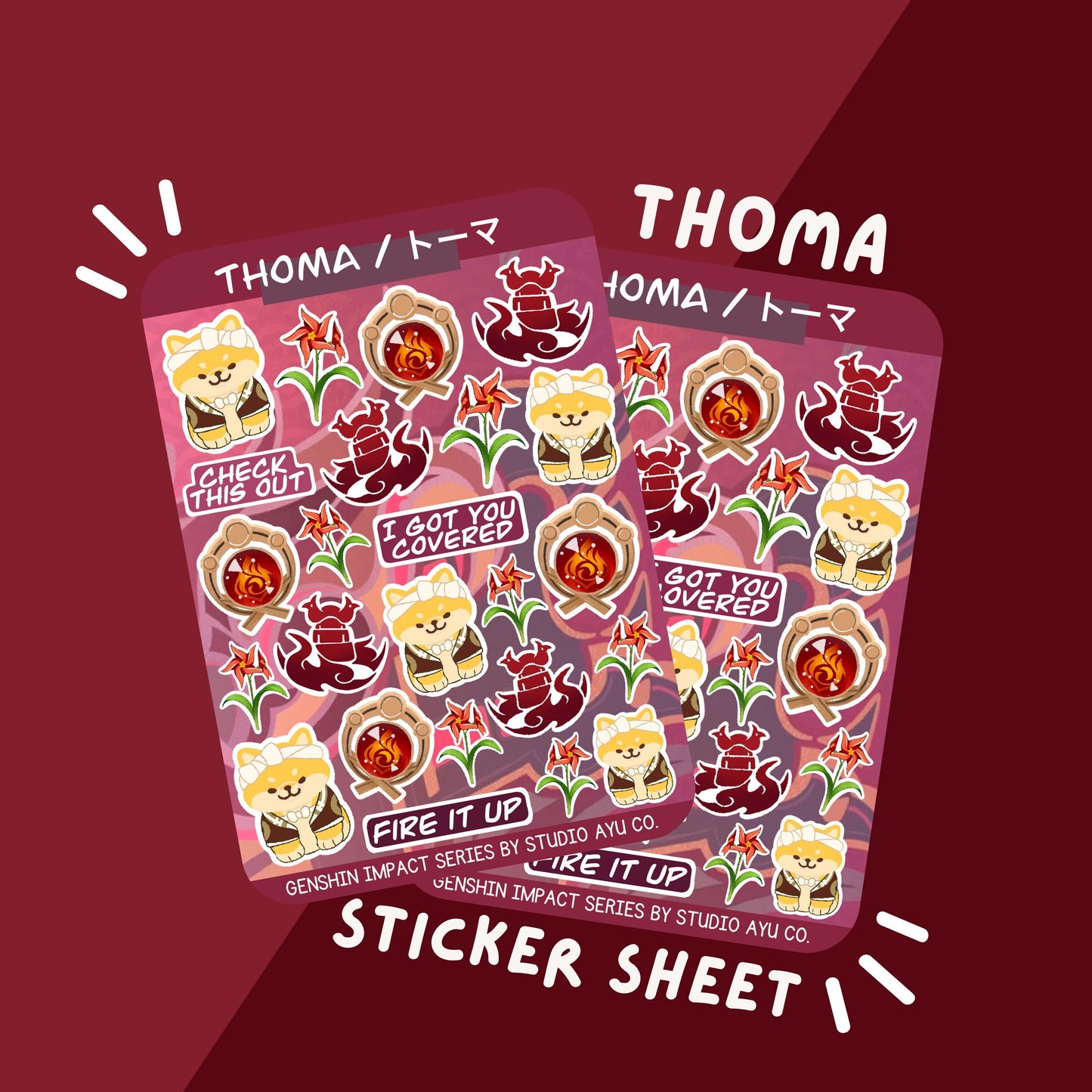 Thoma Taroumaru Waterproof Matte Sticker Sheet