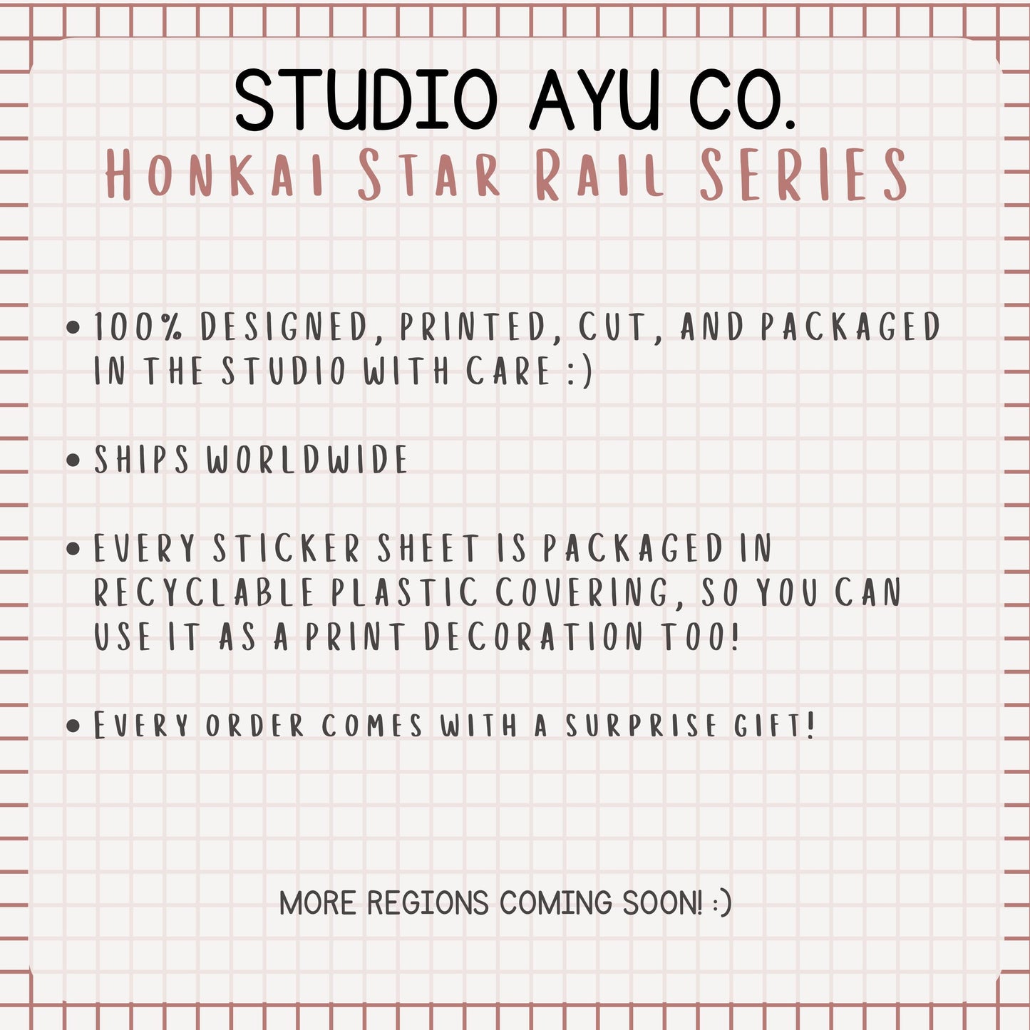 Anaxa Waterproof Sticker Sheet