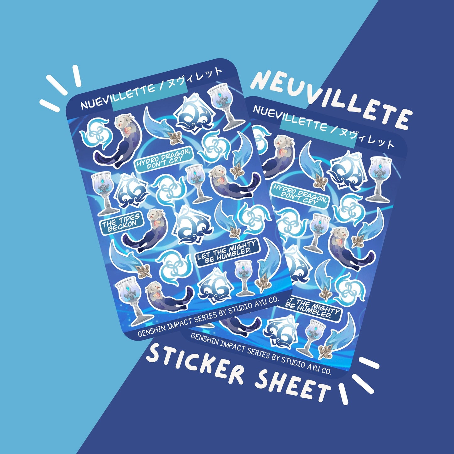 Neuvillette Waterproof Matte Sticker Sheet