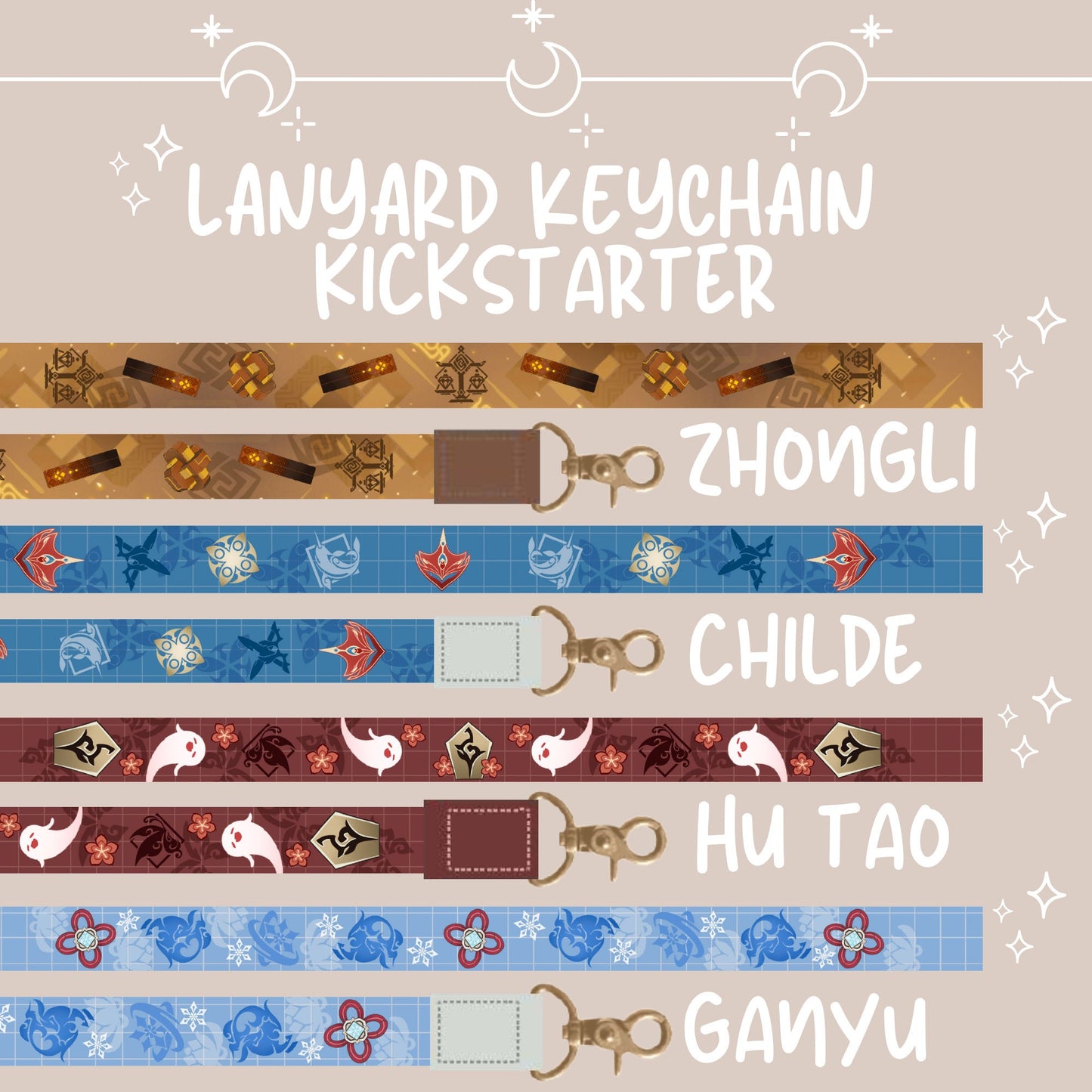 Childe Tartaglia Wrist Lanyard Keychain