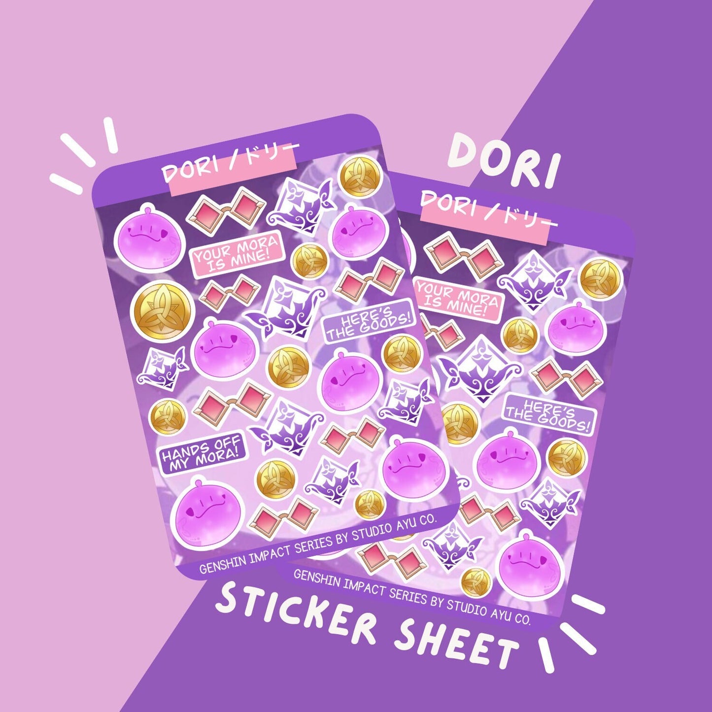 Dori Waterproof Matte Sticker Sheet