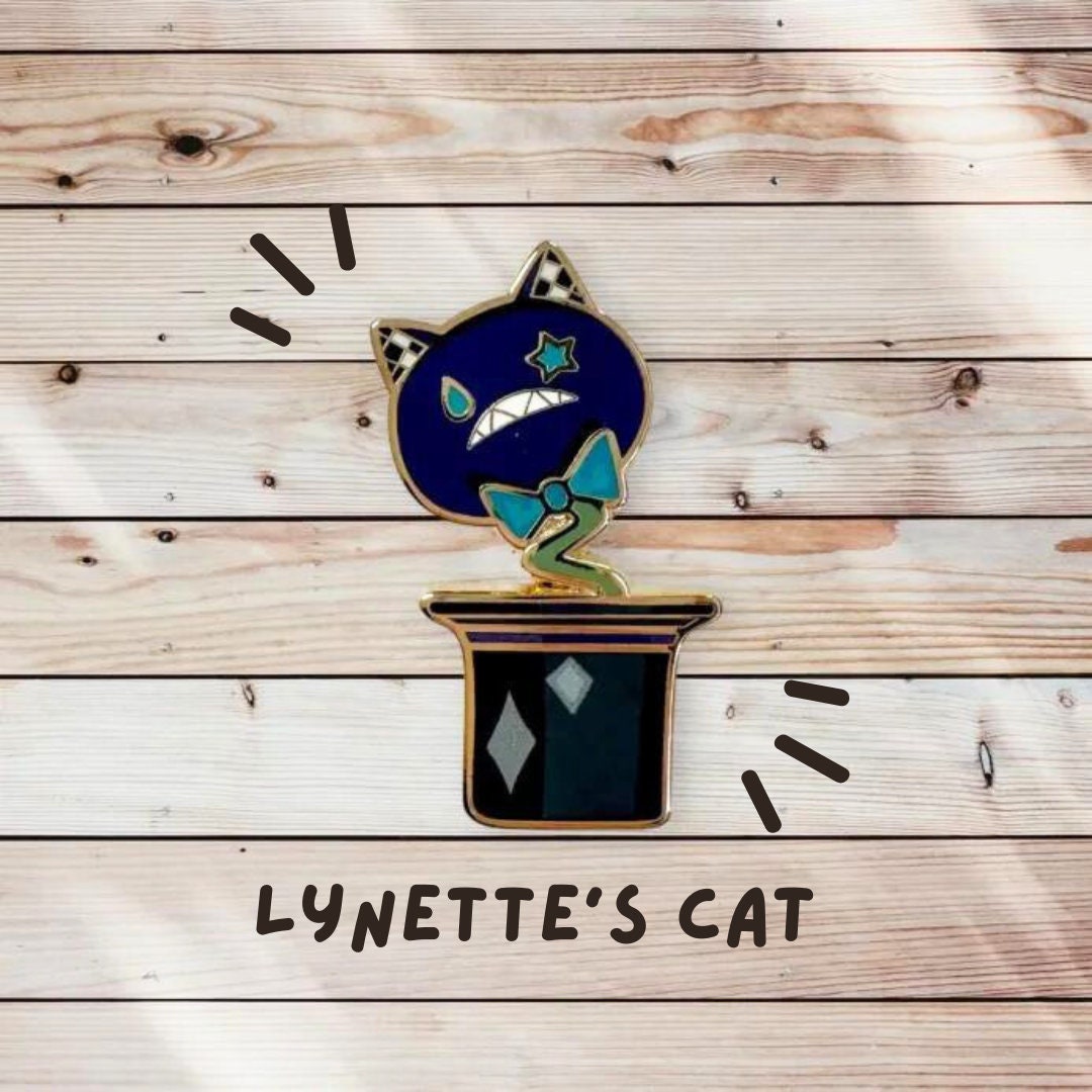 Lynette Cat Bow Enamel Pin
