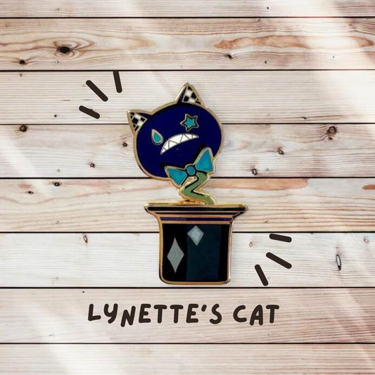 Lynette Cat Bow Enamel Pin