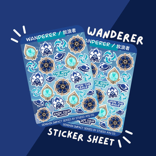 Wanderer / Scaramouche Waterproof Matte Sticker Sheet