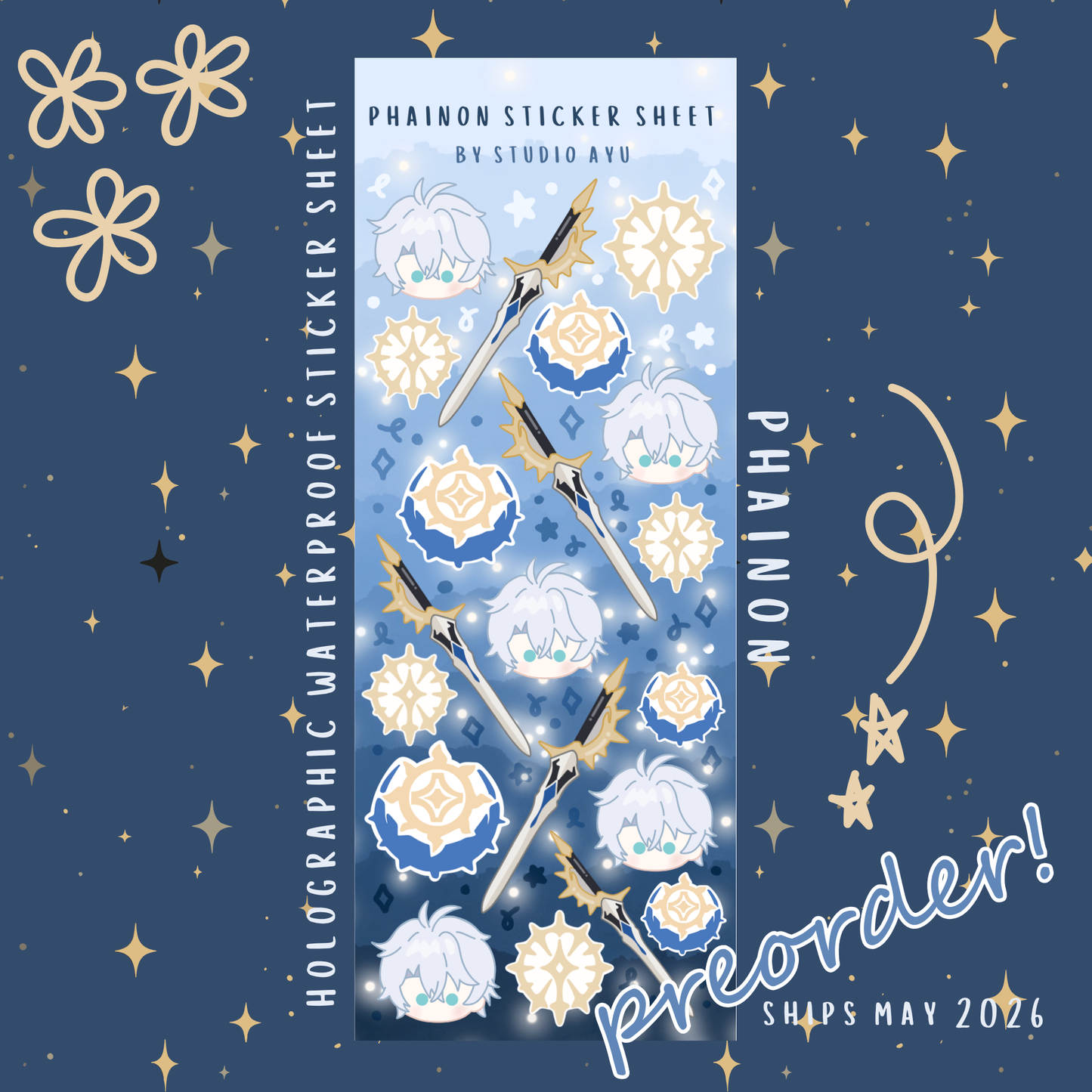 Phainon Holographic Sticker Sheet