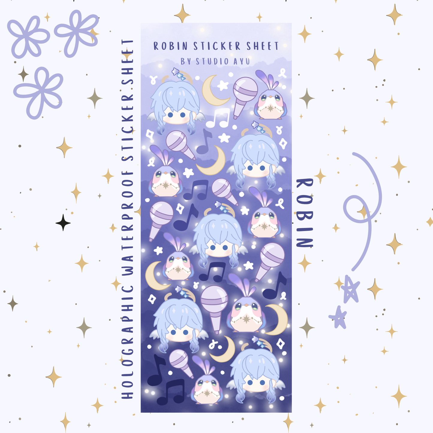 Robin Holographic Sticker Sheet