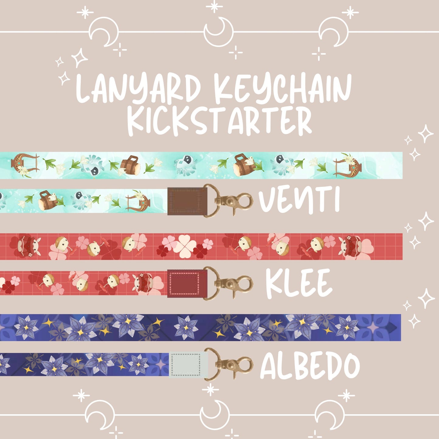 Albedo Wrist Lanyard Keychain