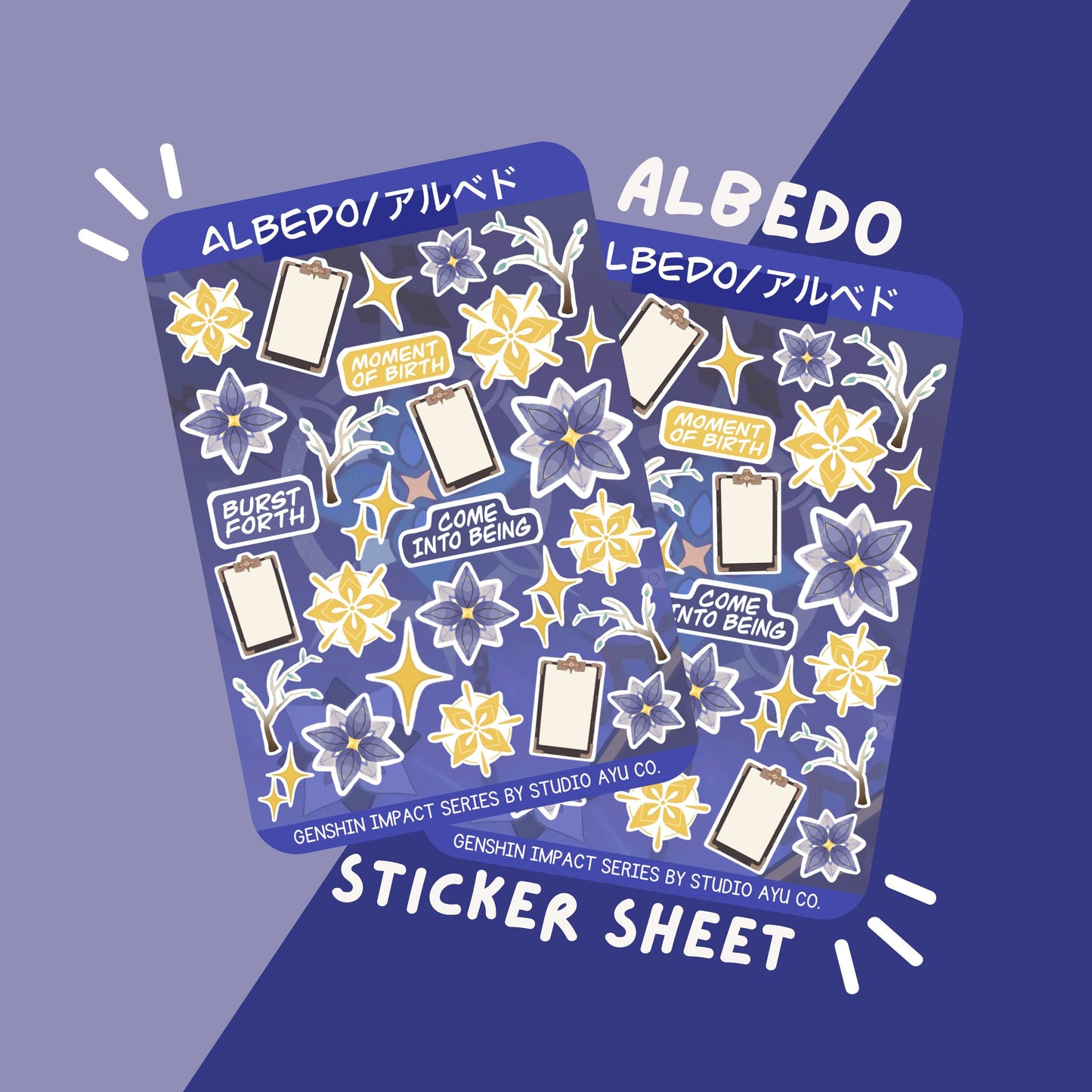Albedo Waterproof Matte Sticker Sheet