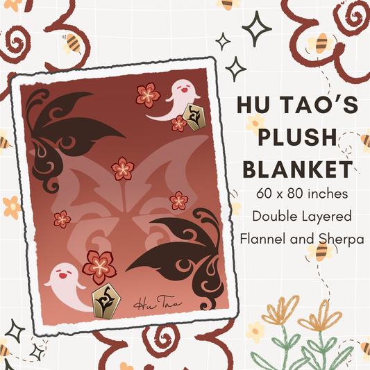Hu Tao Plush Blanket