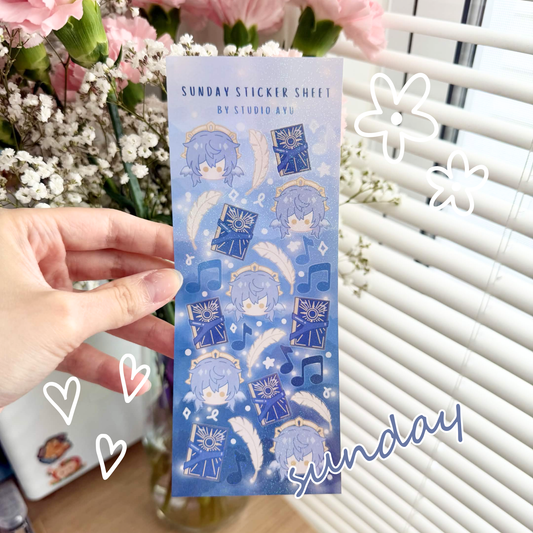 Sunday Holographic Sticker Sheet