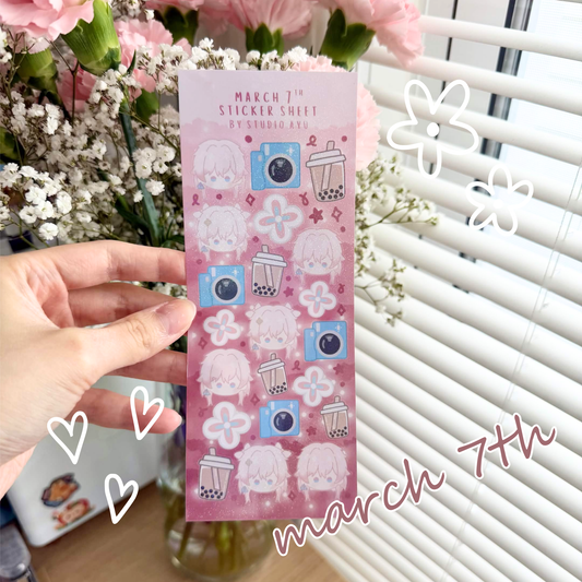 March 7th Holographic Sticker Sheet