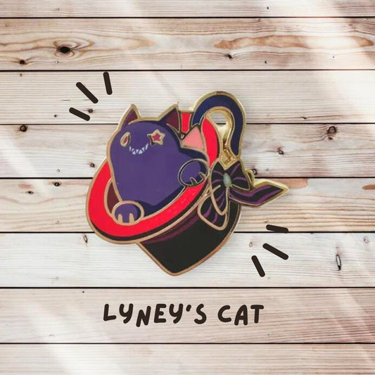 Lyney Cat Bow Enamel Pin