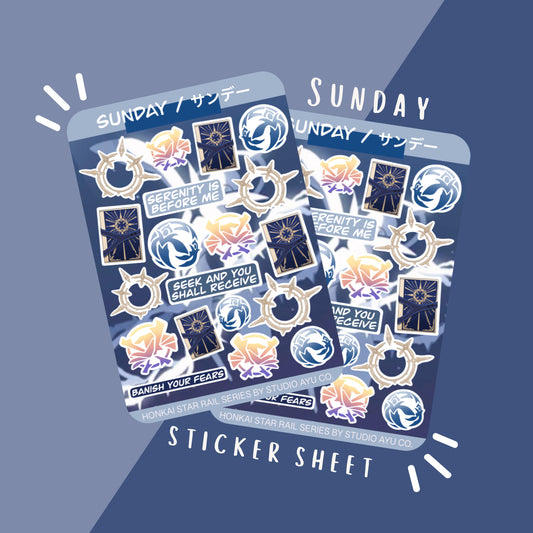 Sunday Waterproof Matte Sticker Sheet