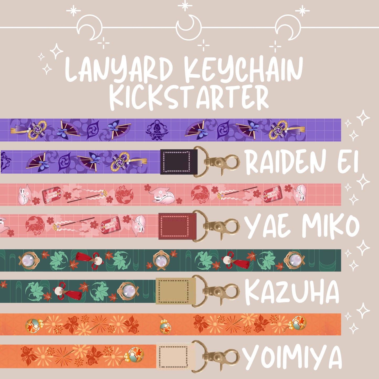 Ayaka Kamisato Wrist Lanyard Keychain