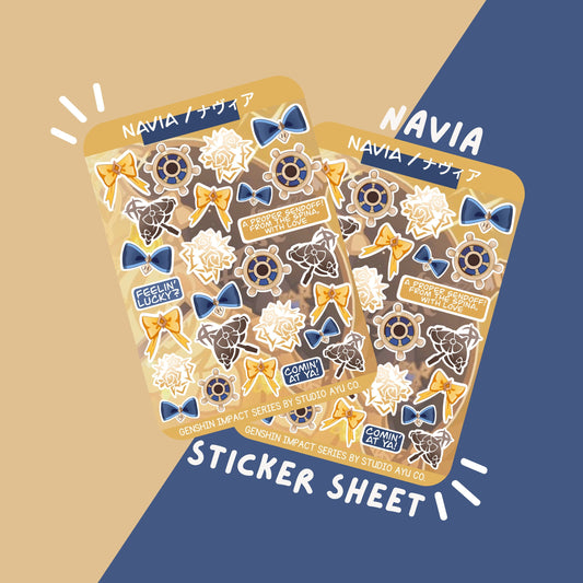 Navia Waterproof Matte Sticker Sheet