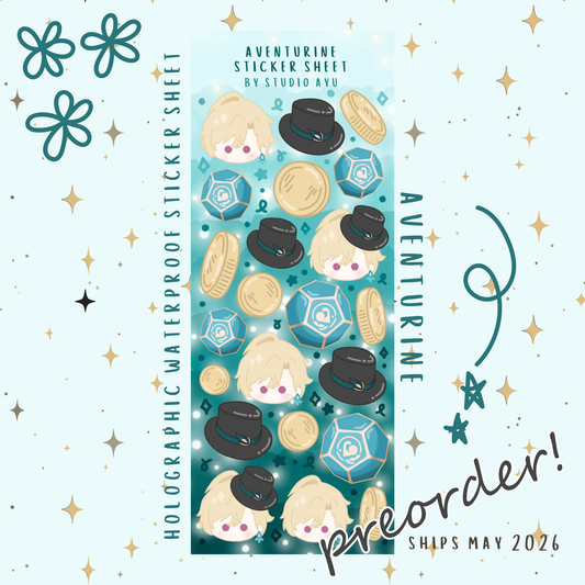 Aventurine Holographic Sticker Sheet