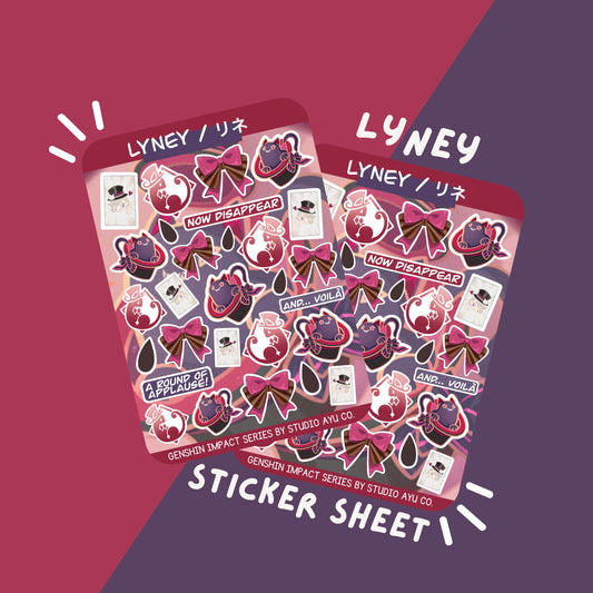 Lyney Waterproof Matte Sticker Sheet