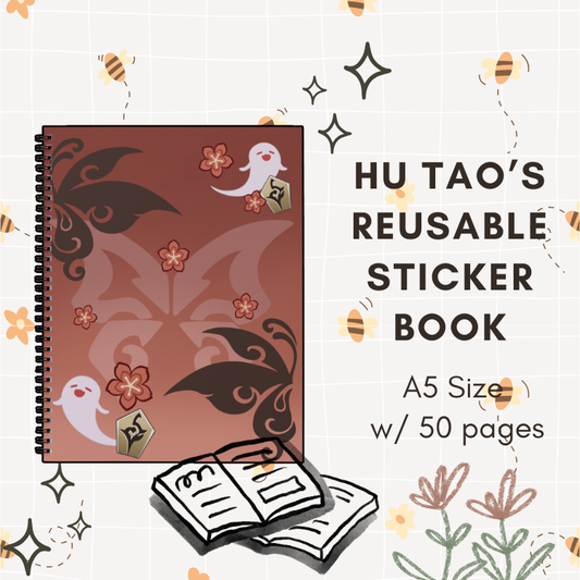 Hu Tao Reusable Sticker Book