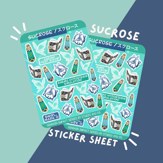 Sucrose Waterproof Matte Sticker Sheet