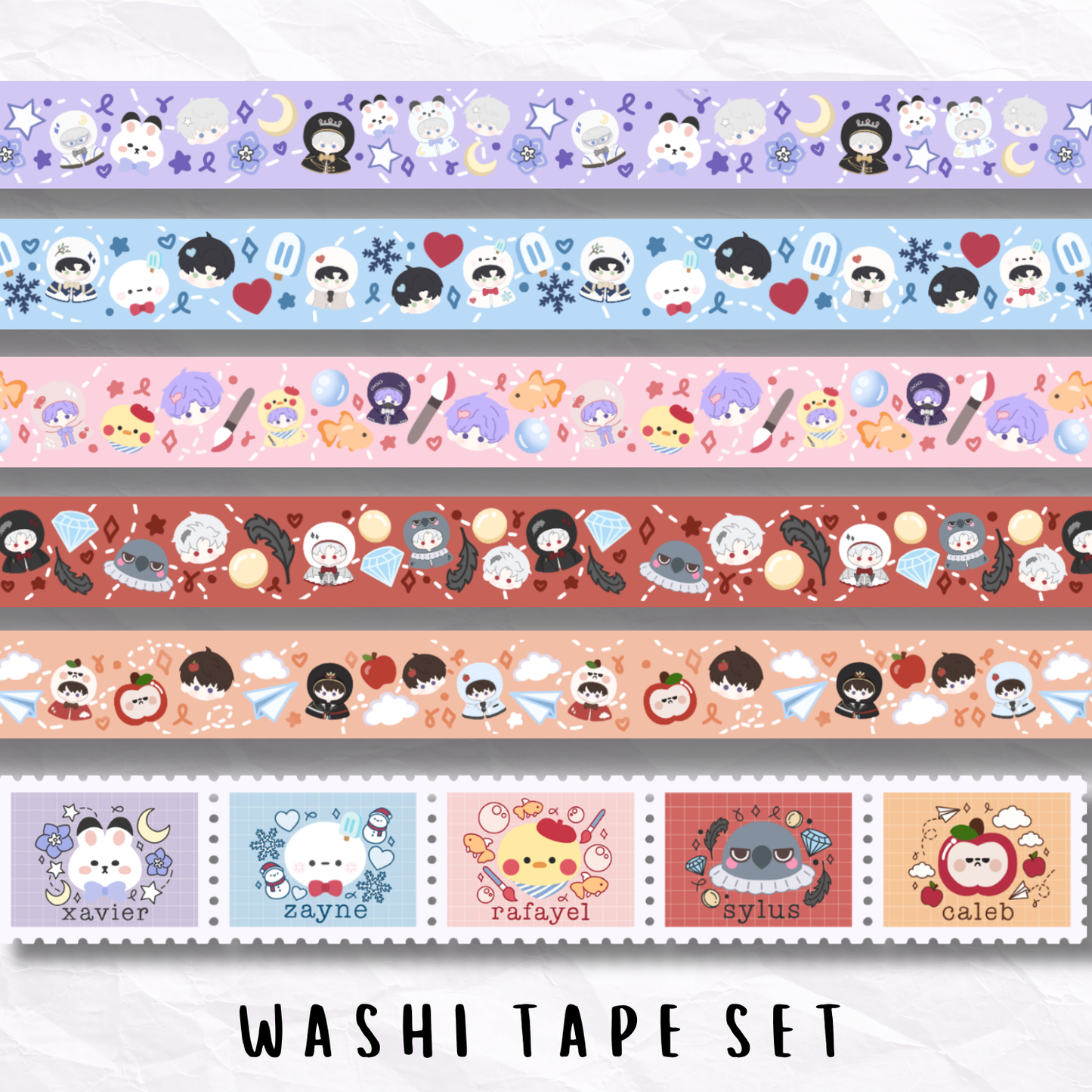 Love and Deepspace Washi Tape Set - PREORDER