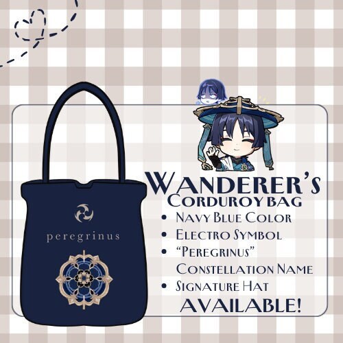 Wanderer Scaramouche Corduroy Tote Bag - Modern AU Series