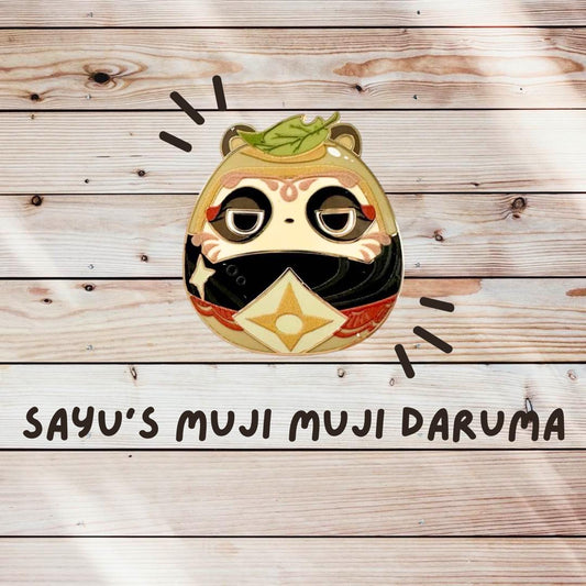 Sayu Muji Muji Daruma Enamel Pin