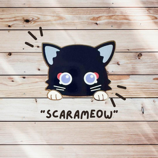 Scaramouche Cat Scarameow Enamel Pin