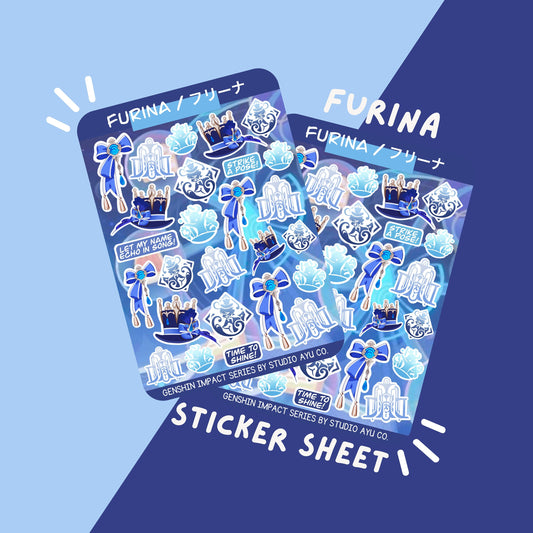Furina Focalors Waterproof Matte Sticker Sheet