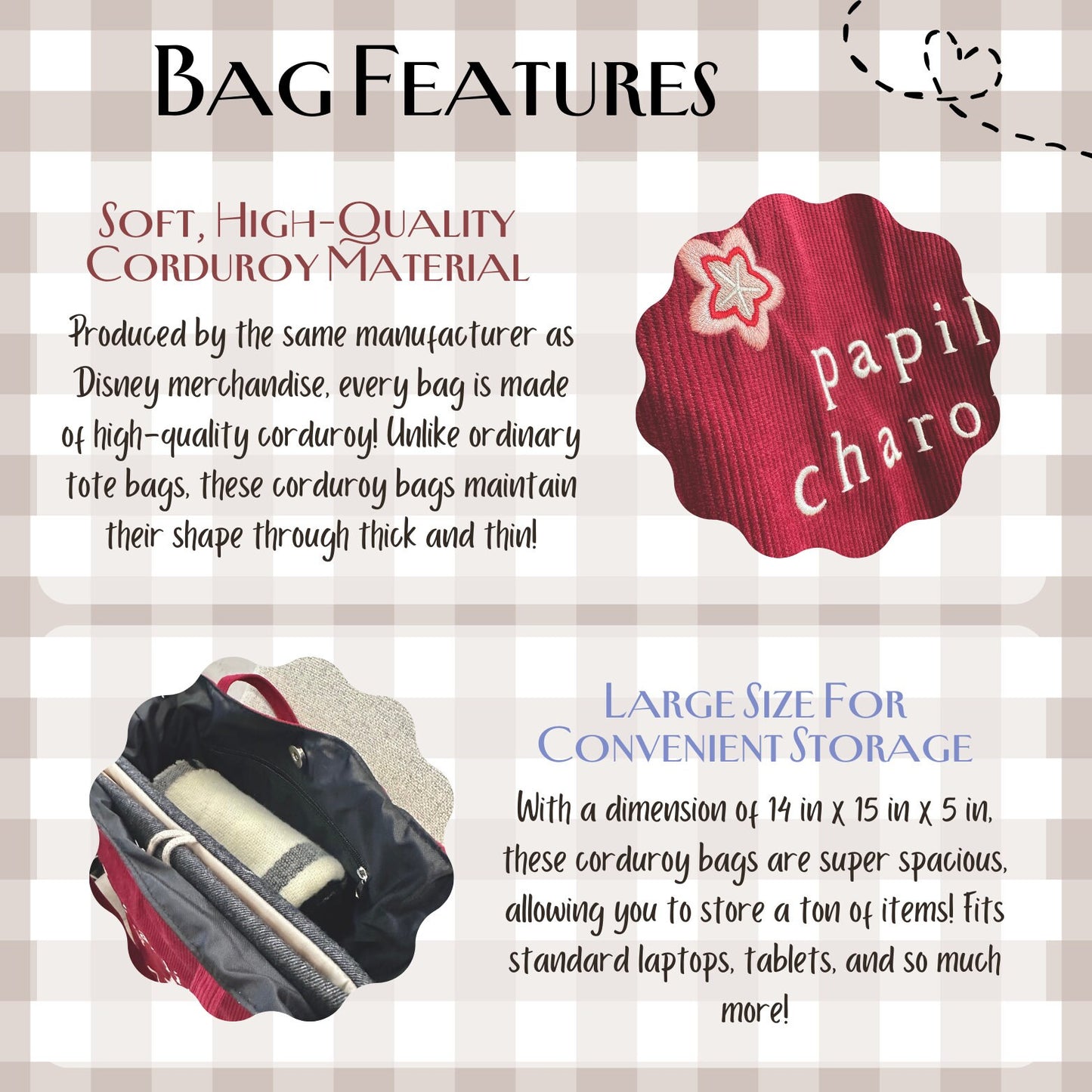 Wanderer Scaramouche Corduroy Tote Bag - Modern AU Series