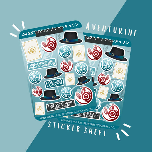 Aventurine Waterproof Matte Sticker Sheet