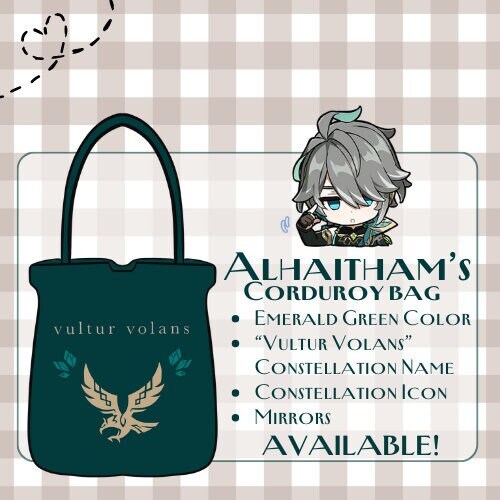 Alhaitham Corduroy Tote Bag - Modern AU Series