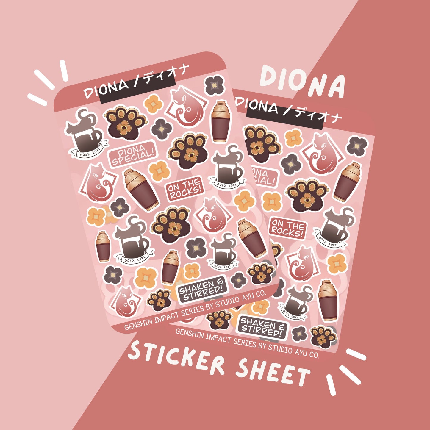 Diona Waterproof Matte Sticker Sheet