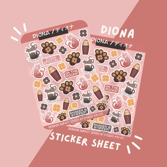 Diona Waterproof Matte Sticker Sheet