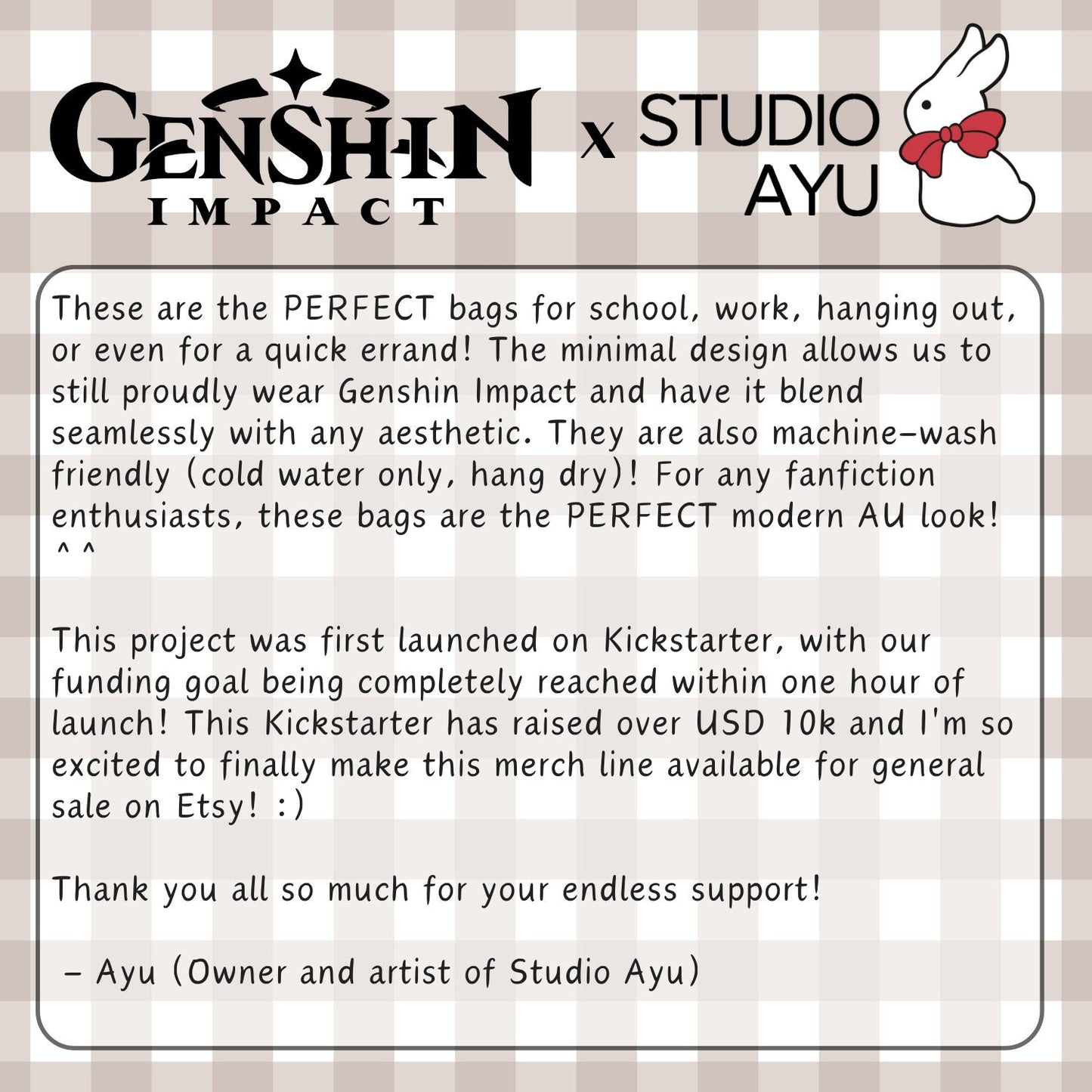 Yae Miko Corduroy Tote Bag - Modern AU Series