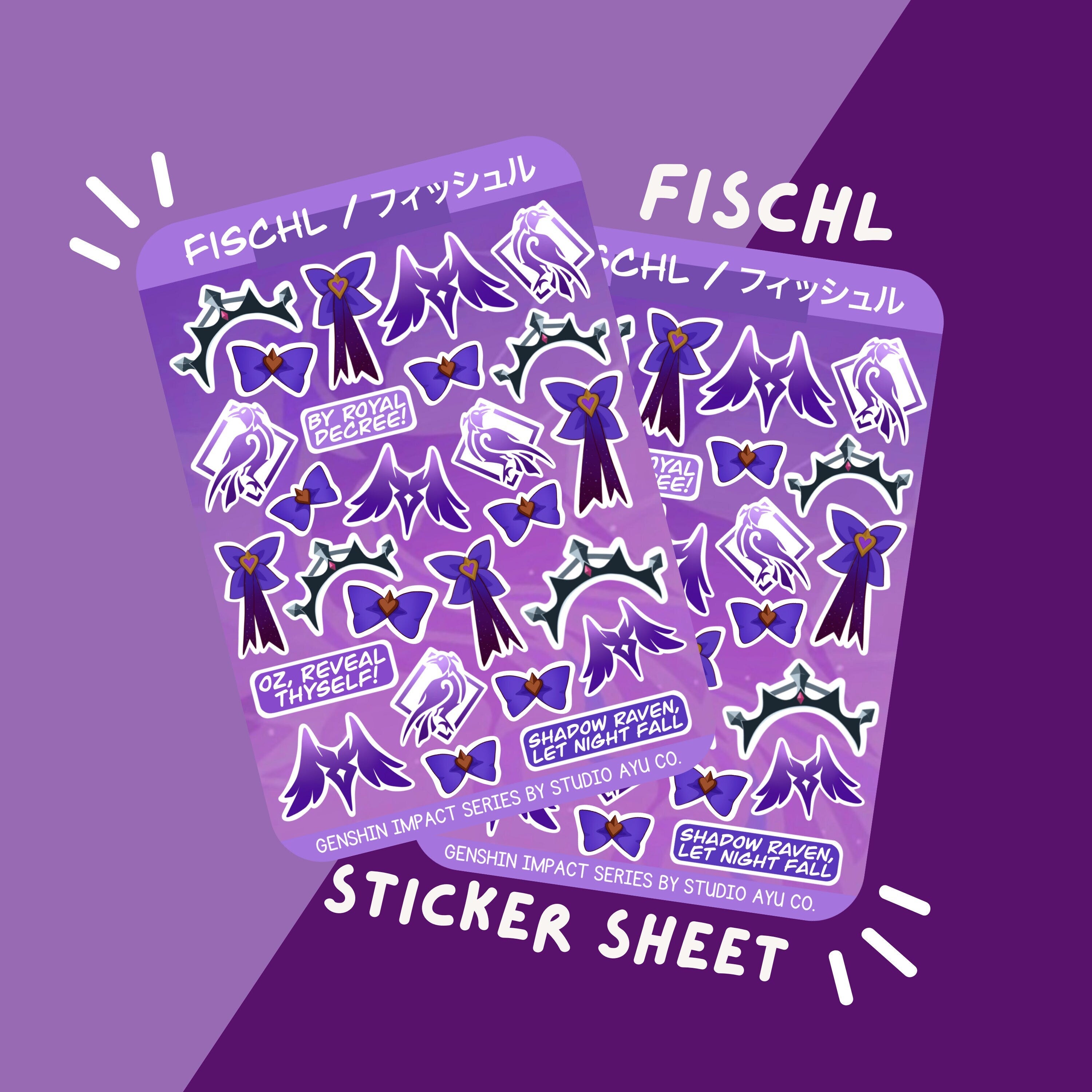Fischel Sticker Fischl Waterproof Matte Sticker Sheet – Studio Ayu