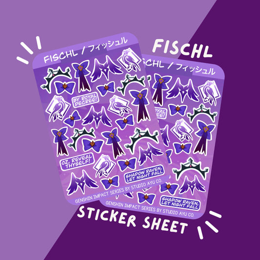 Fischl Waterproof Matte Sticker Sheet