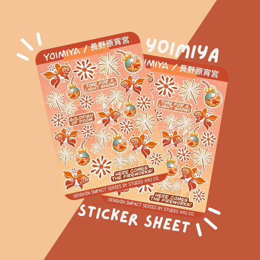 Yoimiya Waterproof Matte Sticker Sheet