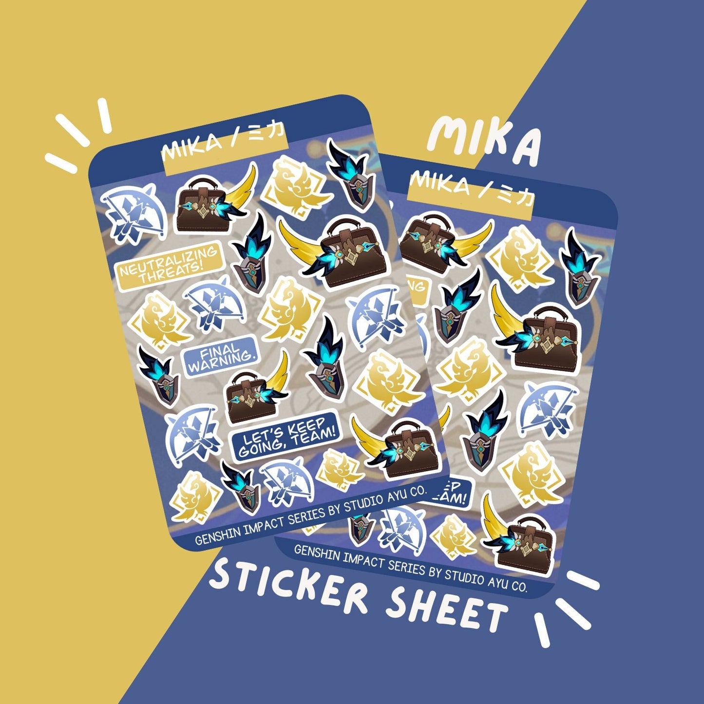 Mika Waterproof Matte Sticker Sheet