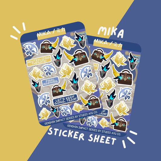 Mika Waterproof Matte Sticker Sheet