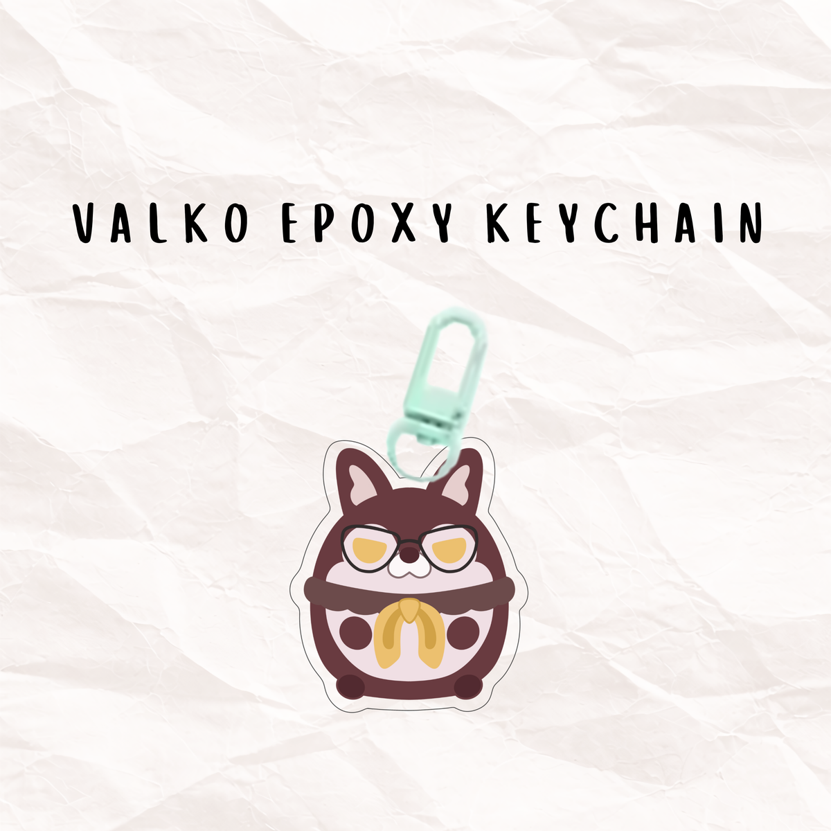 Valko Mascot Epoxy Keychain Charm