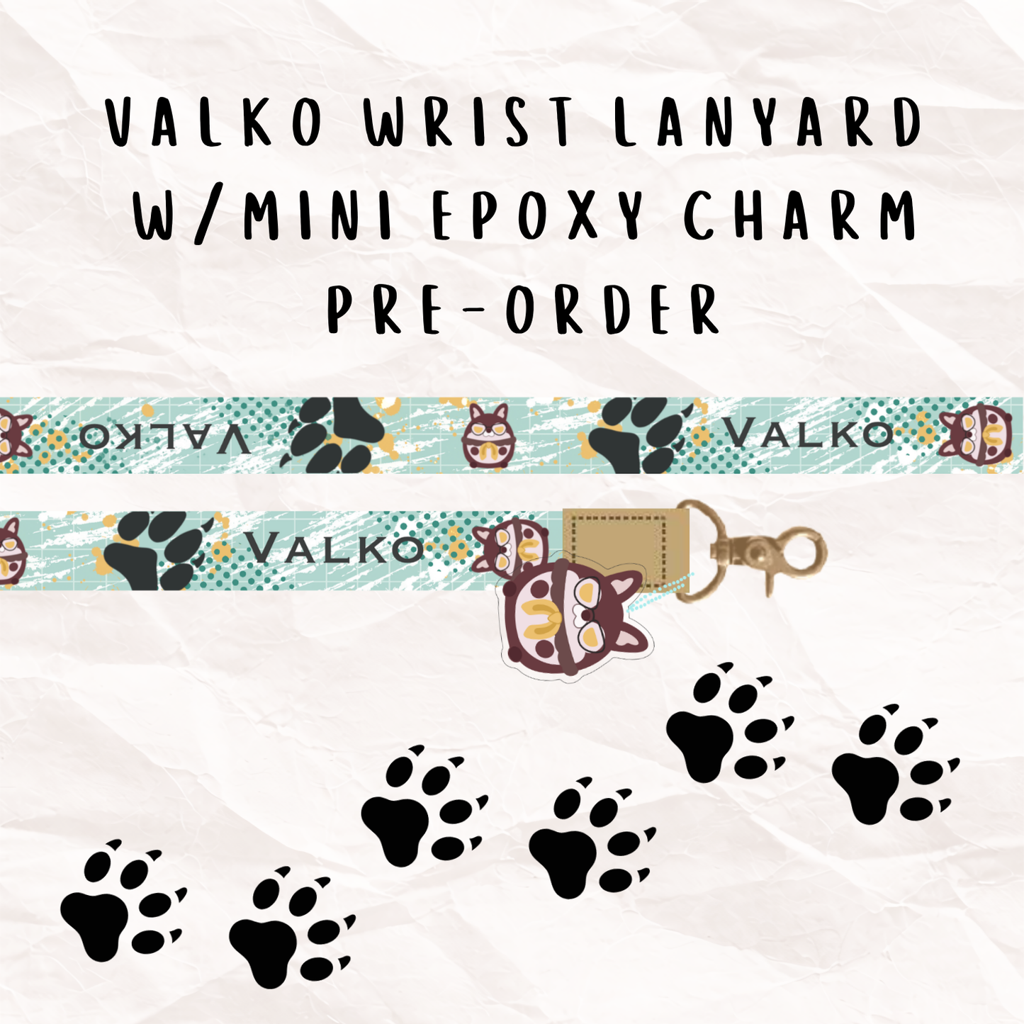 Valko Lanyard Keychain w/ Mascot Epoxy Charm - PREORDER