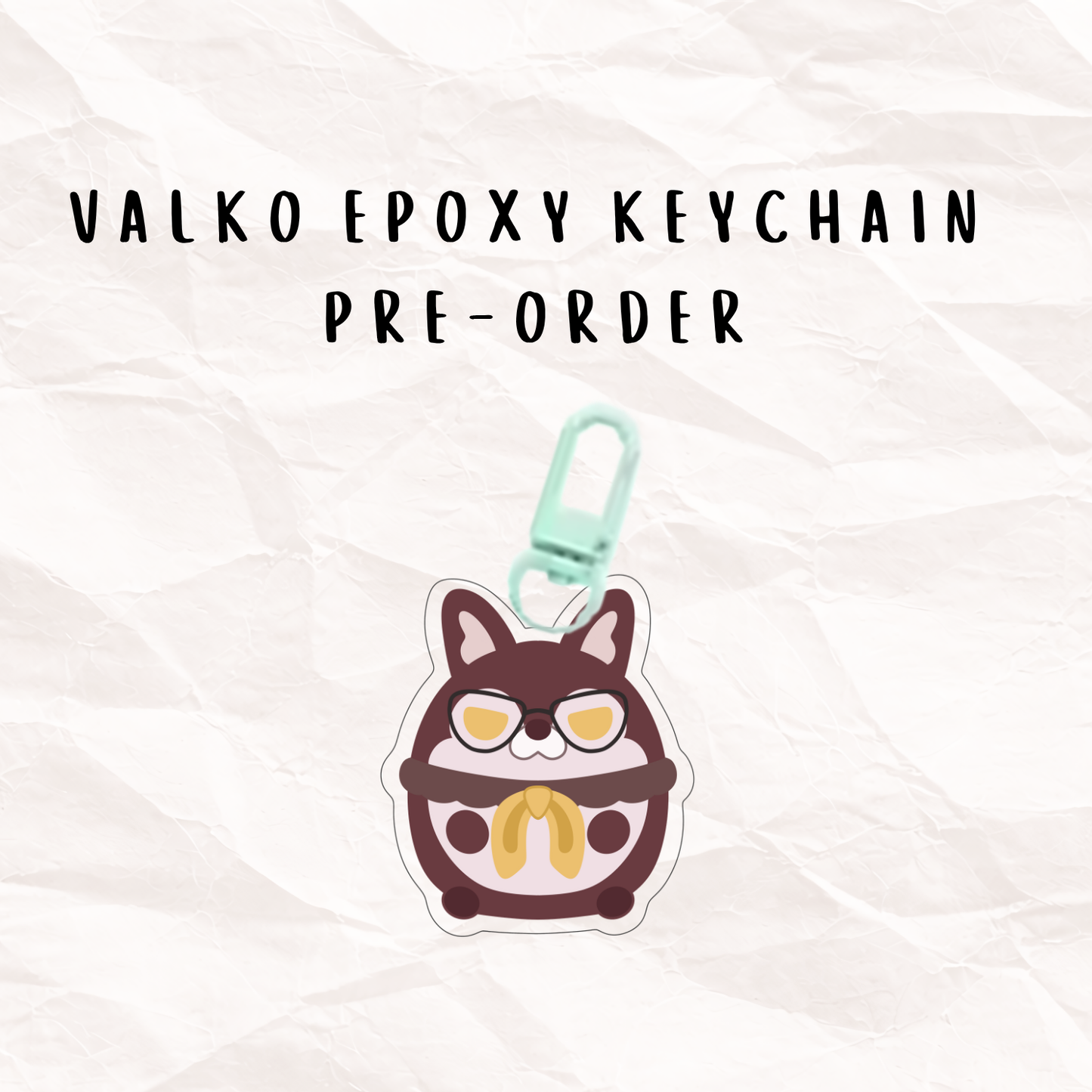 Valko Mascot Epoxy Keychain Charm - PREORDER