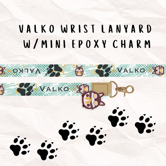 Valko Lanyard Keychain w/ Mascot Epoxy Charm