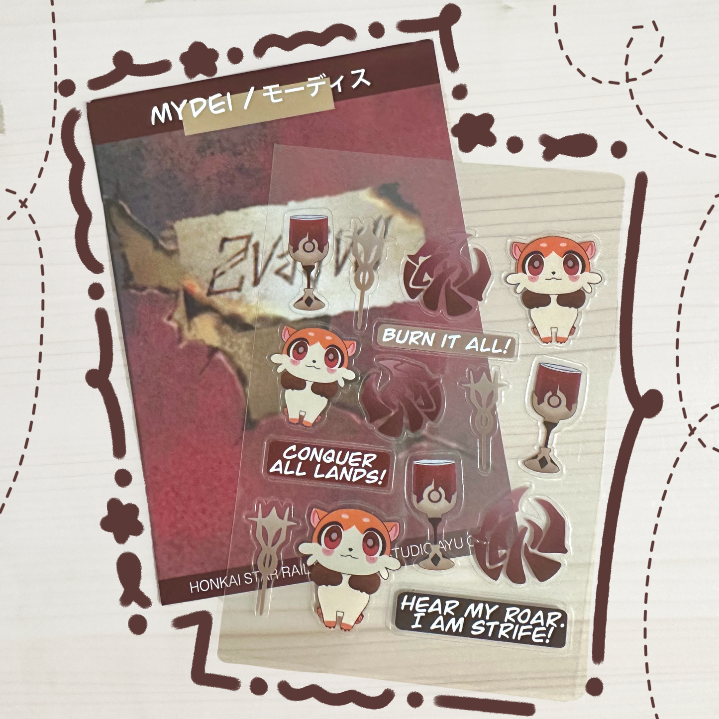 Mydei Waterproof Sticker Sheet