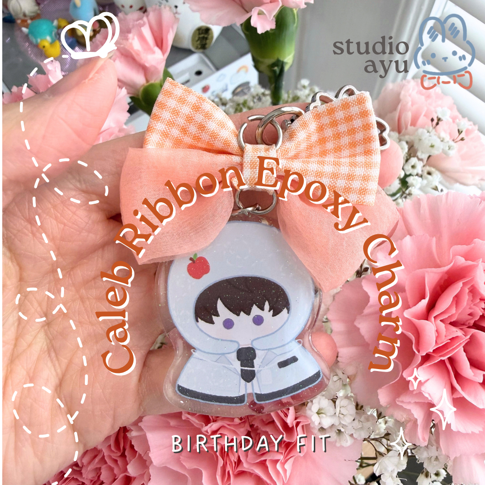 Caleb Ribbon Epoxy Charm - Birthday Fit