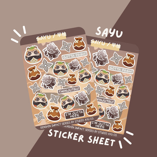 Sayu Waterproof Matte Sticker Sheet